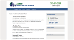 Desktop Screenshot of dumpsterrentalmiami.org