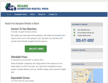 Tablet Screenshot of dumpsterrentalmiami.org